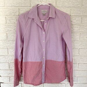 J. Crew Boyfriend Color Block Button Up Shirt, Size 0